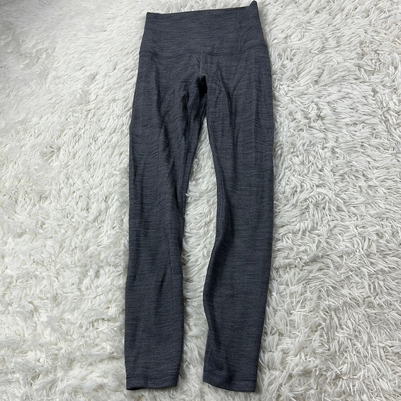 Lululemon Align Pant II 25" Mini Heathered Herringbone Heathered Black White - Picture 1 of 7